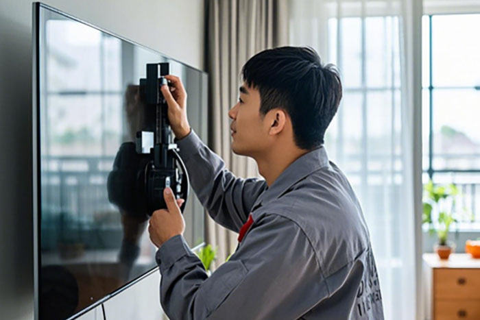 北京海淀区电视安装挂墙上门服务电话,专业电视安装师傅快速上门