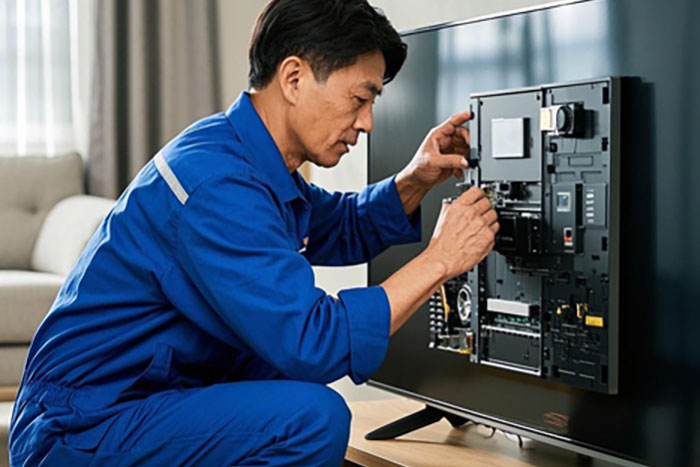 无锡梁溪区电视上门维修服务电话:电视黑屏怎么办?