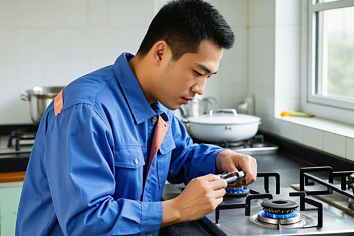 上海静安区燃气灶上门维修服务电话:燃气灶火焰异常咋处理?