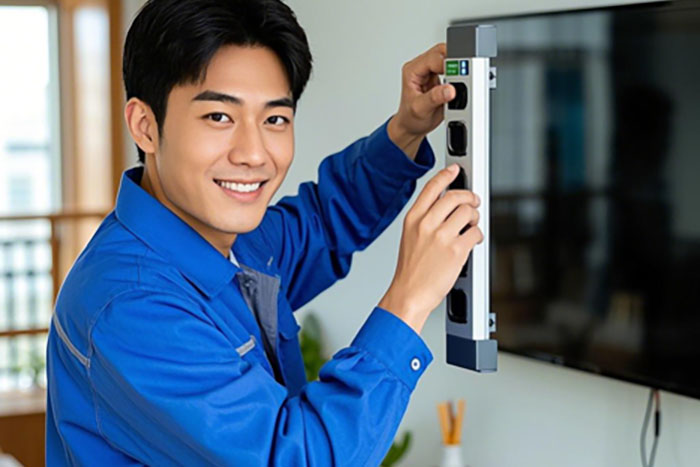 淮安市电视安装挂墙上门服务电话:打孔、布线、调试,附近师傅 30 分钟上门