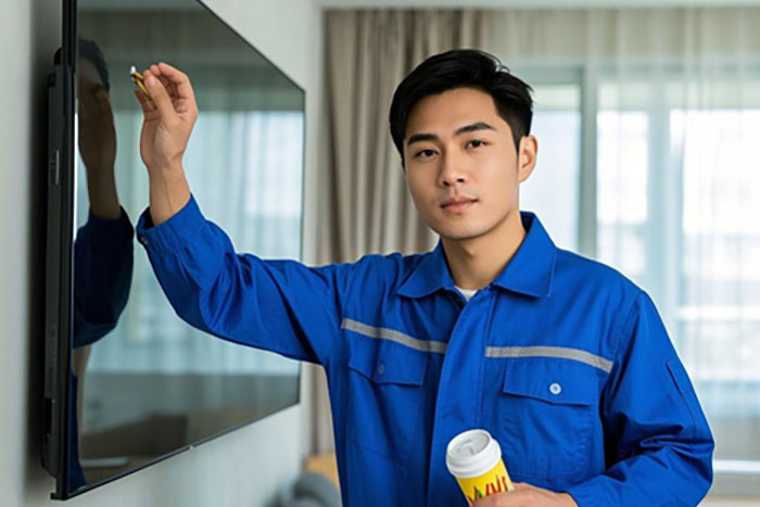 盐城市电视安装挂墙上门服务电话:电视无法找到合适挂墙位置、墙面不平等问题找专业师傅