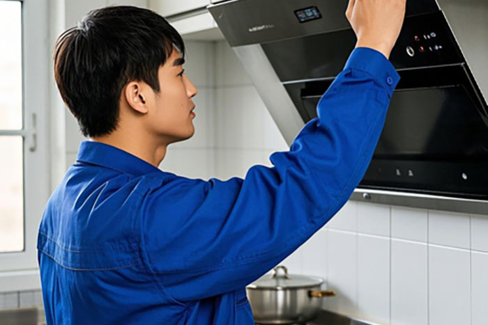 北京昌平区油烟机上门安装服务电话:维修油烟机噪音大、吸力弱等问题