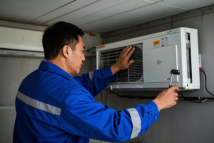 淮南市空调上门维修服务电话,师傅上门解决不制冷与漏水问题