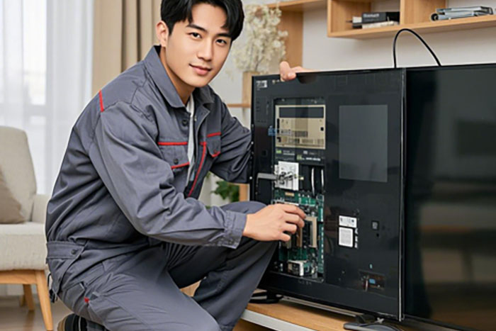 淮南市电视上门维修服务电话,师傅上门解决画面闪烁、无信号问题