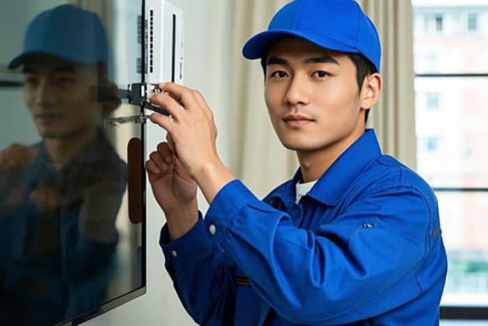 亳州市电视安装挂墙上门服务热线:电视挂墙、线路布置、墙面损坏修复