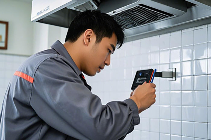 东营市油烟机上门维修师傅:清洁油烟机滤网、解决漏油问题