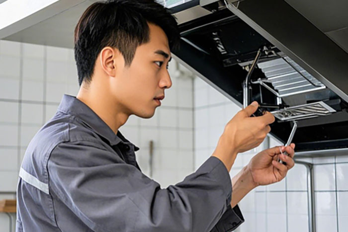 淄博市油烟机上门维修师傅,修复油烟机吸力不足、排风不畅