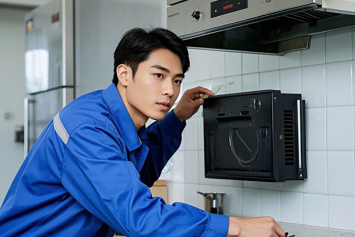 威海市油烟机上门维修师傅,解决油烟机失效、漏风问题