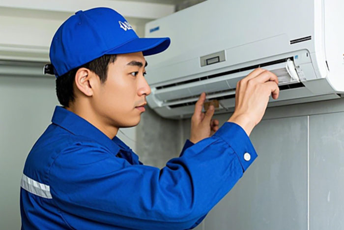 黄冈市空调清洗,清洁排水管、清理冷凝器